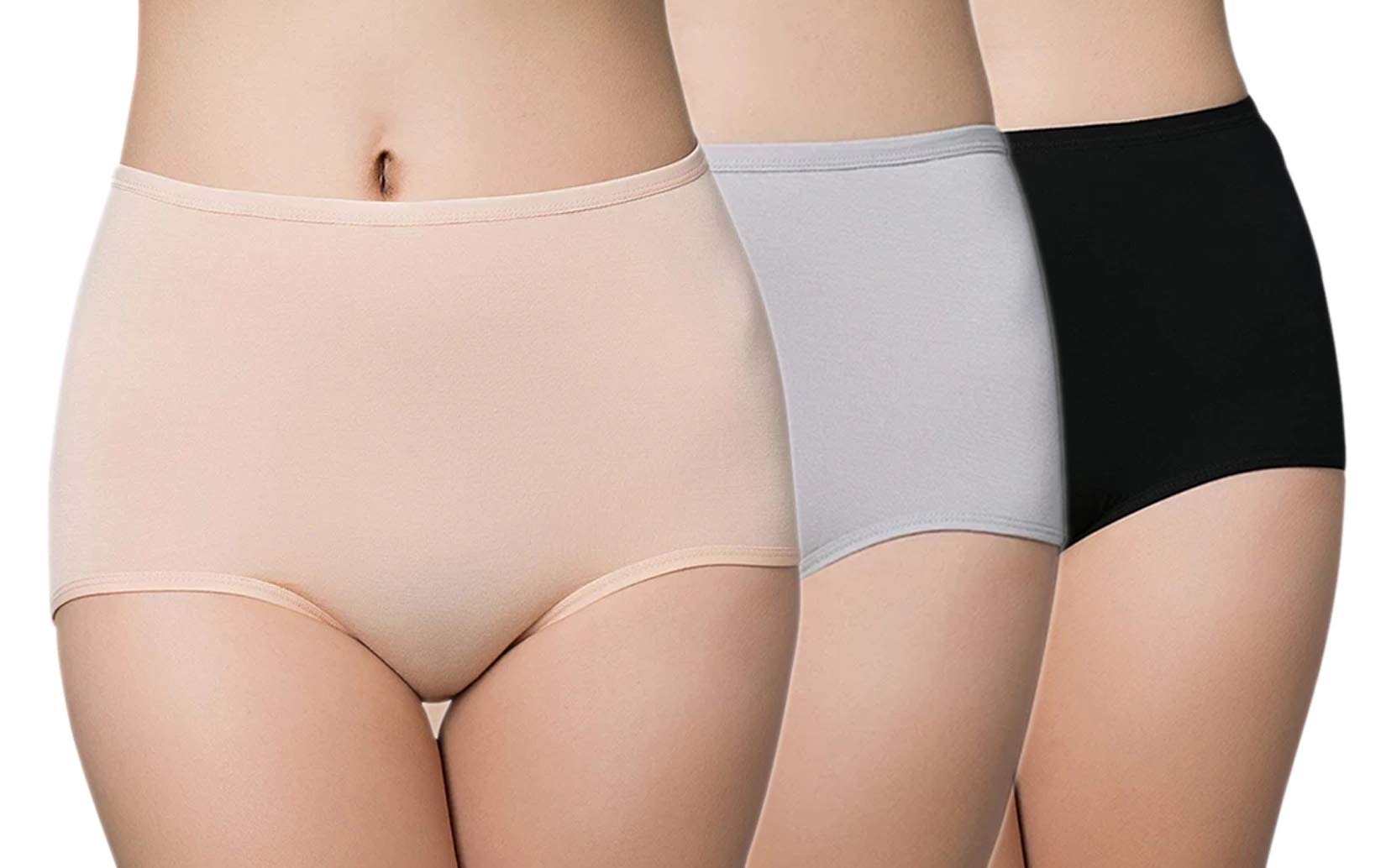 plumbury Women's Cotton Spandex Full Coverage Hipster Panty, Sizes L to 3XL (Pack of 2)-picture-15
