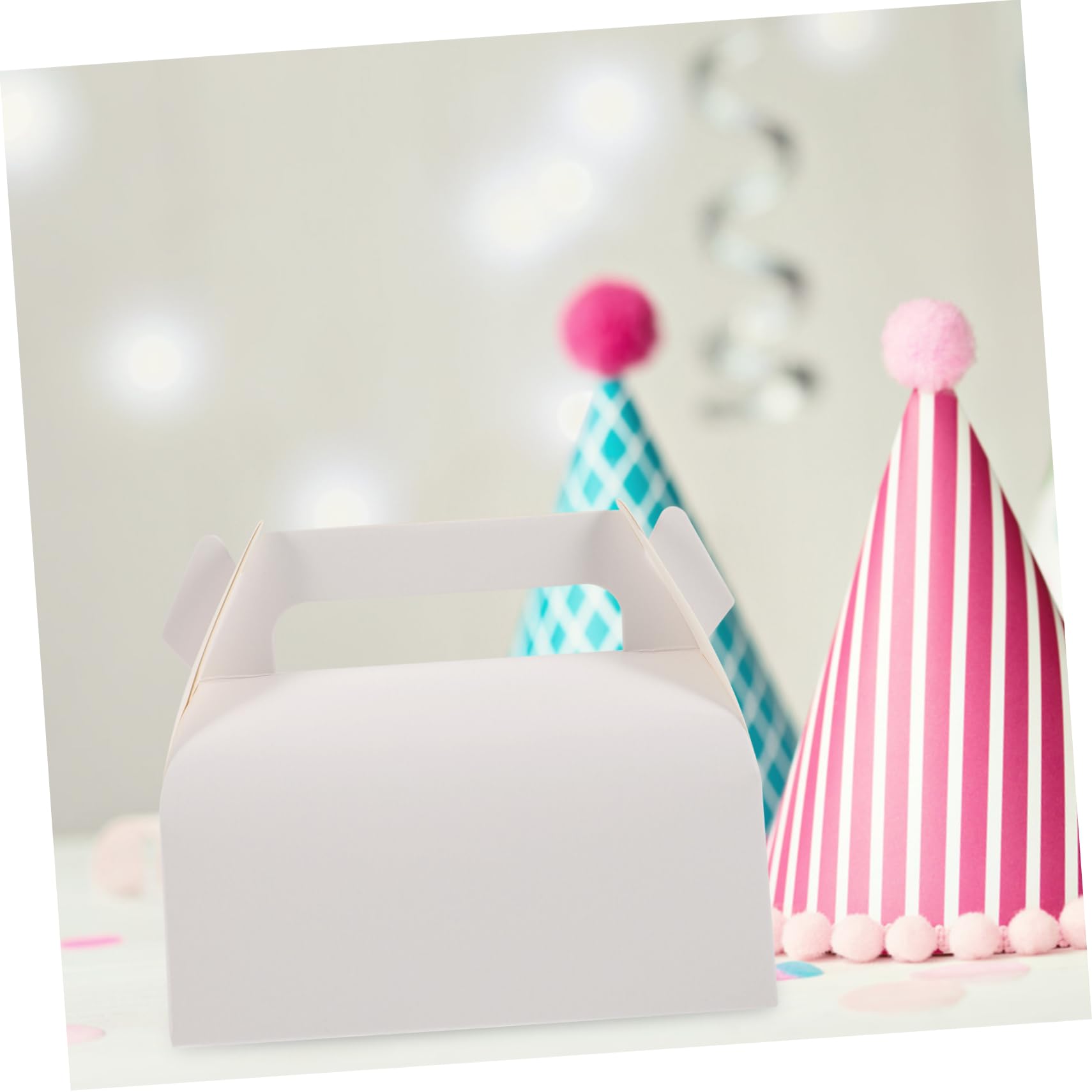 SHOWERORO 50piezas Cajas De Plegables De Cartón Para Pasteles y Postres Para Bodas y Fiestas Personalizables y Ventana Transparente