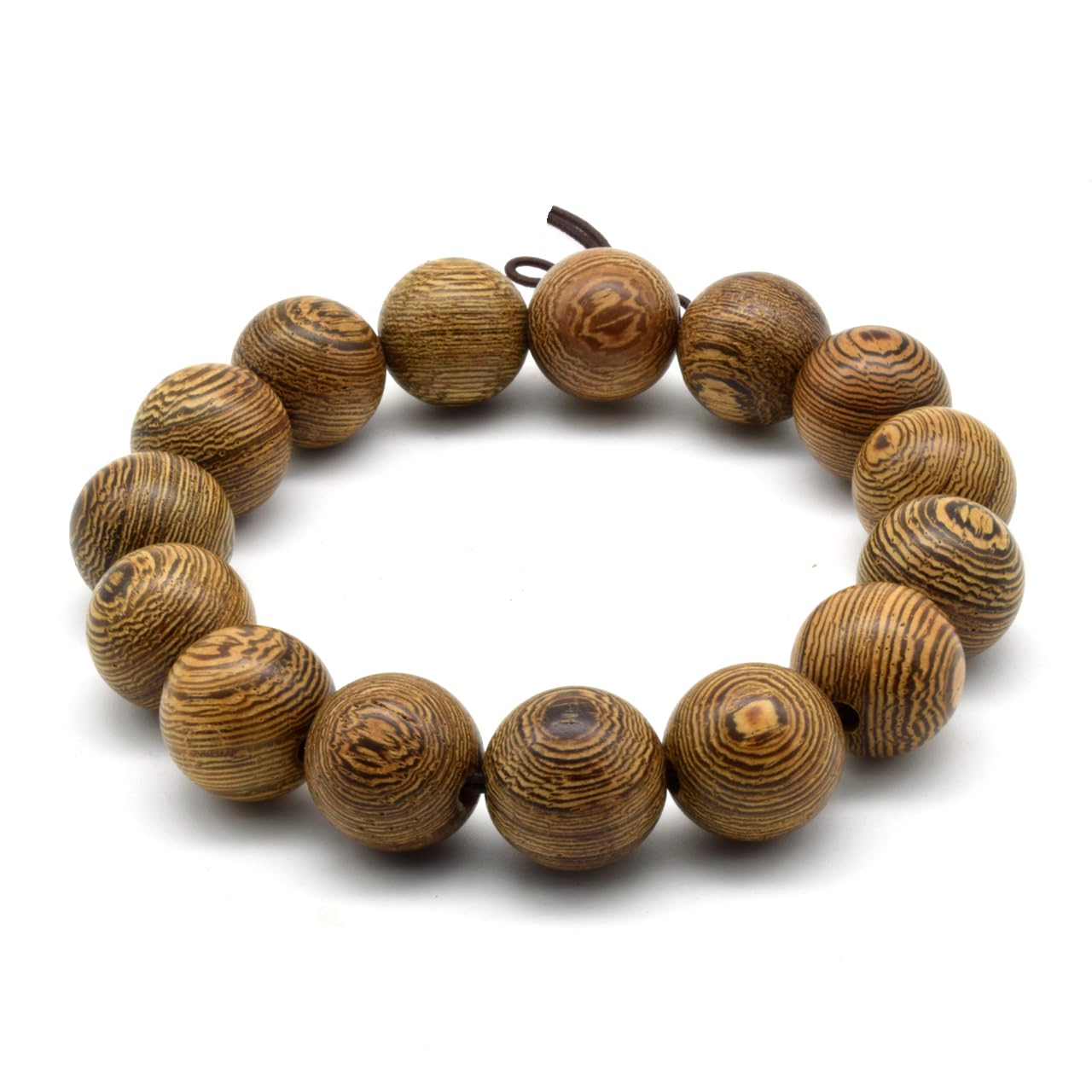 Unisex Naturalny Naszyjnik Mala z Drewna Wenge, Bransoletka z Koralików Modlitewnych, Medytacja Buddyjska Japa, Różaniec Mala, Koraliki do Jogi