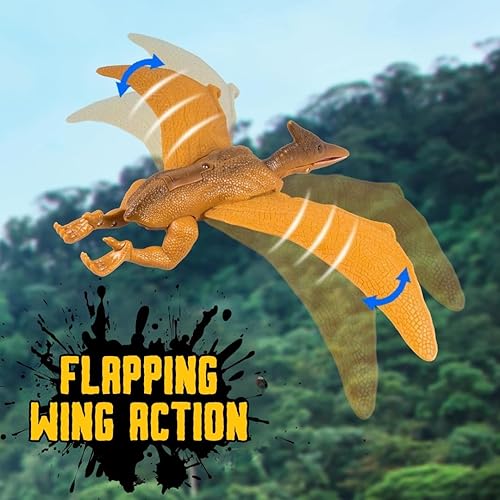 Miniatura 3 de Liberty Imports Dino Planet - Juguete de dinosaurio a pilas con ojos iluminados y sonidos (terodáctilo)