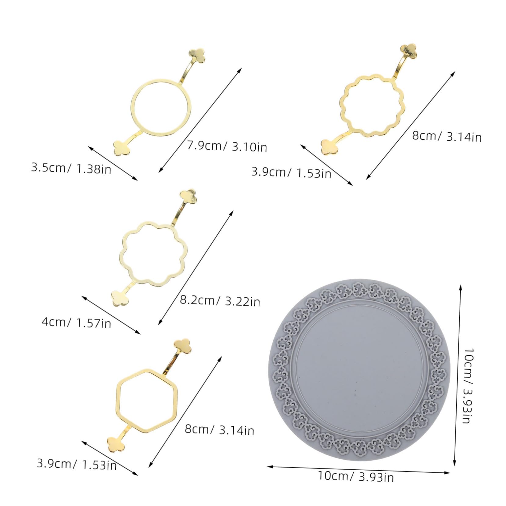 TEHAUX DIY Wax Seal Molds Set Pc Metal Stamps Silicone Mats Kit for Elegant Invitations Envelopes