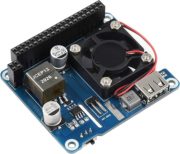 POE HAT for Raspberry Pi 4B 3B+,802.3af/at-Compliant,Power Over Ethernet HAT (C) Expansion Board for Raspberry Pi 3B+ 4B,with Cooling Fan and Heatsink - 2