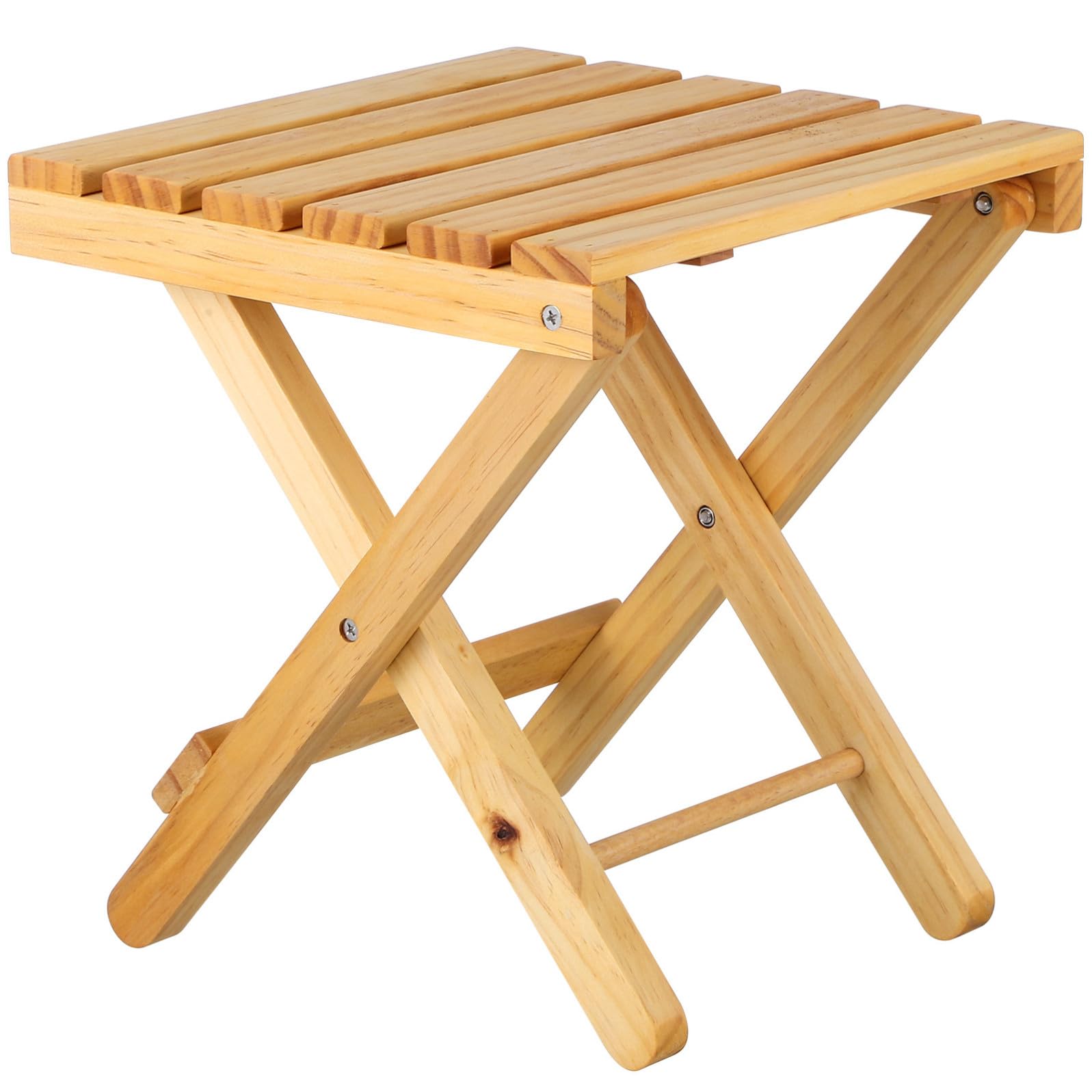 TOYANDONA Tavolo Pieghevole da Esterno in Legno Gambe Stabili, Leggero e Pratico, Tavolino a Forma Regolare per Picnic e Riunioni All'aperto