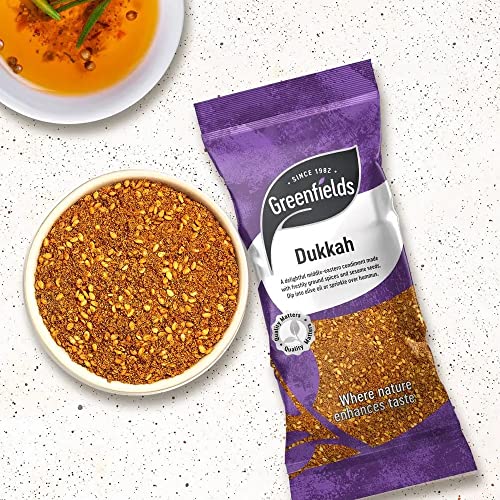 Greenfields Dukkah, mezcla de especias Dukkah, mezcla de Dukkah de alta calidad, utilizada como inmersión, adobo y condimento
