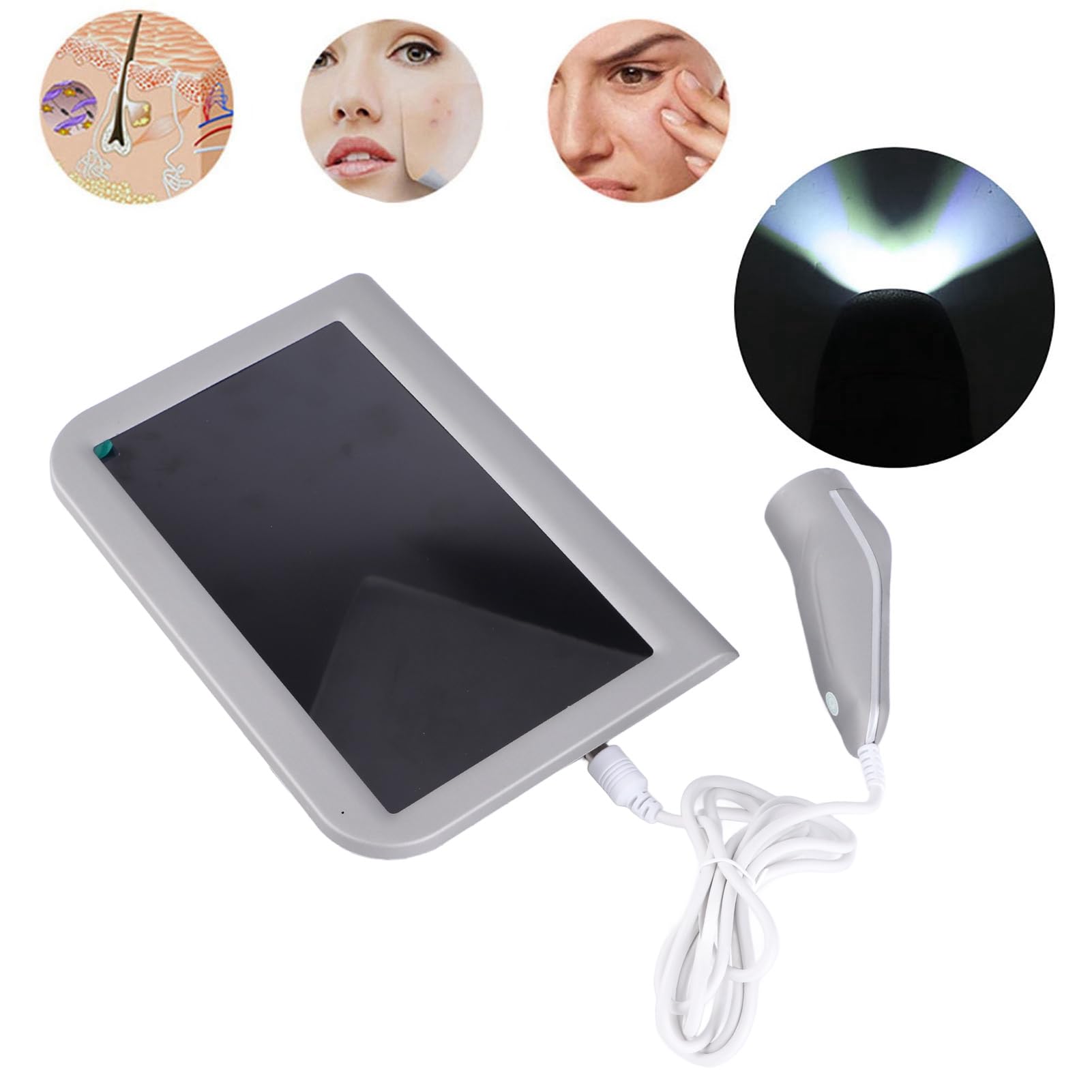 Analyseur de Cheveux de Diagnostic de Peau, Machine D'analyse de Peau 10,1 Pouces Type de Cuir Chevelu Follicule Pileux Peau Détecteur de Cheveux Analyseur Machine Numérique