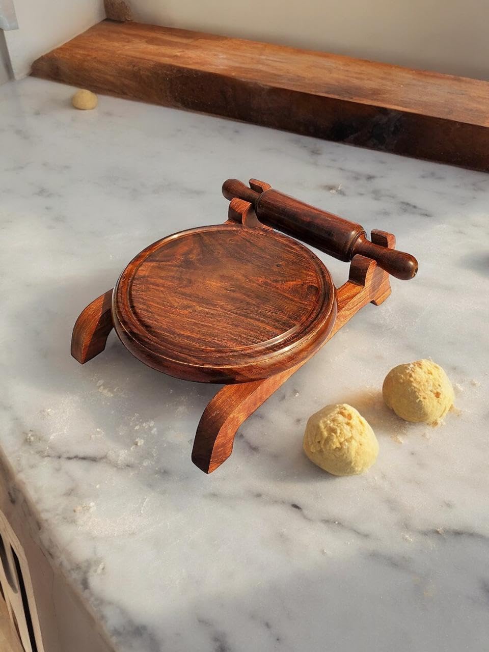 HOCRUXE Handcrafted Sheesham Wooden Chakla Belan with Stand Rolling Plate Roti Maker Rolling Pin, Wooden Chakla Belan/Wooden Chakla Belan Combo Set for Kitchen (Sheesham Chakla with Belan) (B0DFGYSKTG) Amazon Price History, Amazon Price Tracker