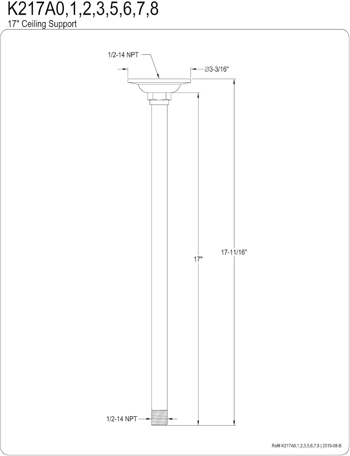 Crаzу Dеаlѕ Kingston Brass K217A2 Designer Trimscape Showerscape 17-Inch Raindrop Shower Arm, Polished Brass