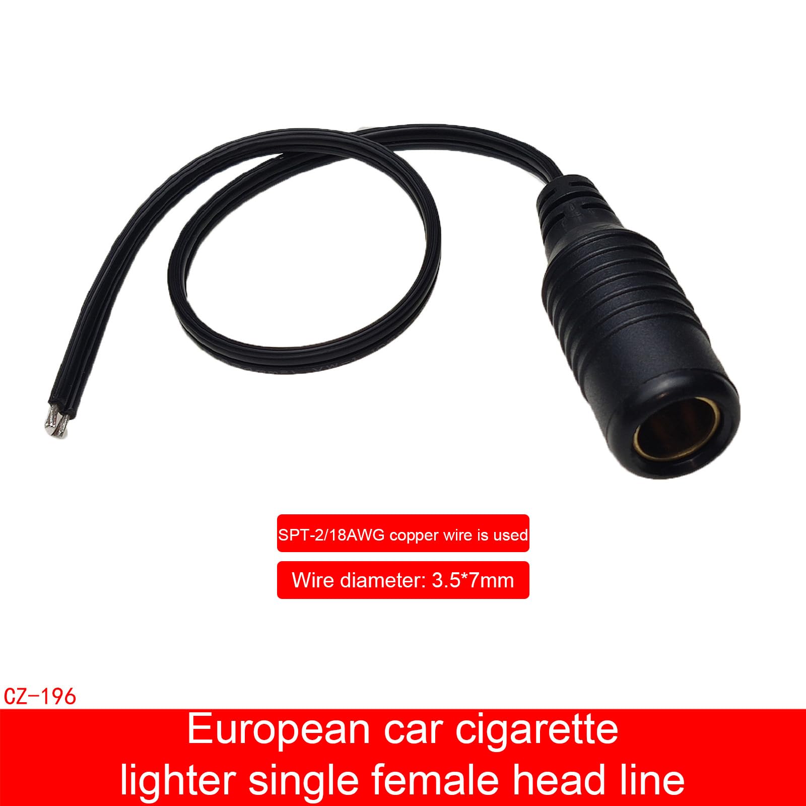 Connettori femmina DIN Filo 18AWG Cavo Adattatore Per Moto Presa di Alimentazione Adattatore Presa di Alimentazione Cavo di Saldatura Flessibile