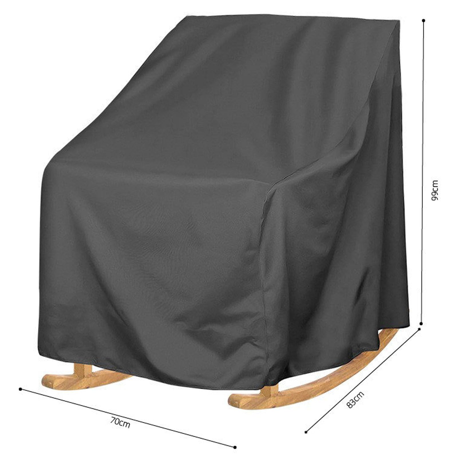 Copertura per Lettini da Giardino,Impermeabile Copri Lettino da Sdraio da Dondolo Singola,Copertura Sdraio da Esternoo Anti UV Garden Sunbed Cover per Sedia a Sdr(Size:2pcs-420D/70x83x99cm,Color:Nero)