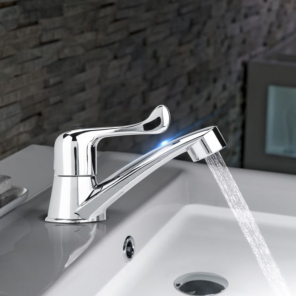 ABS Basin Faucet Bathroom Sink Faucet Single Cold Water Tap G1 2 Water Faucet Home Kitchen Bathroom Accessories — view 6