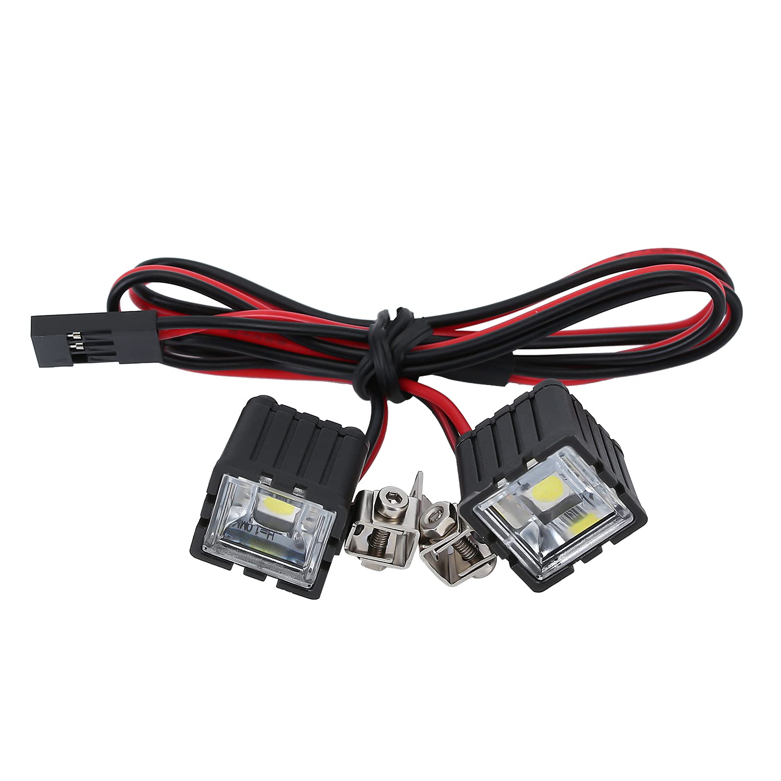 INJORA RC Reflektory RC LED Lights dla 1:10 RC Crawler Axial TRX4 TRX6 SCX10 90046 Wraith RR10 MST Redcat (kwadratowy)