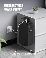 Vista 5 de Caja de seguridad para armas, pistola biométrica con acceso rápido por huella digital, caja fuerte para armas de fuego con montaje único