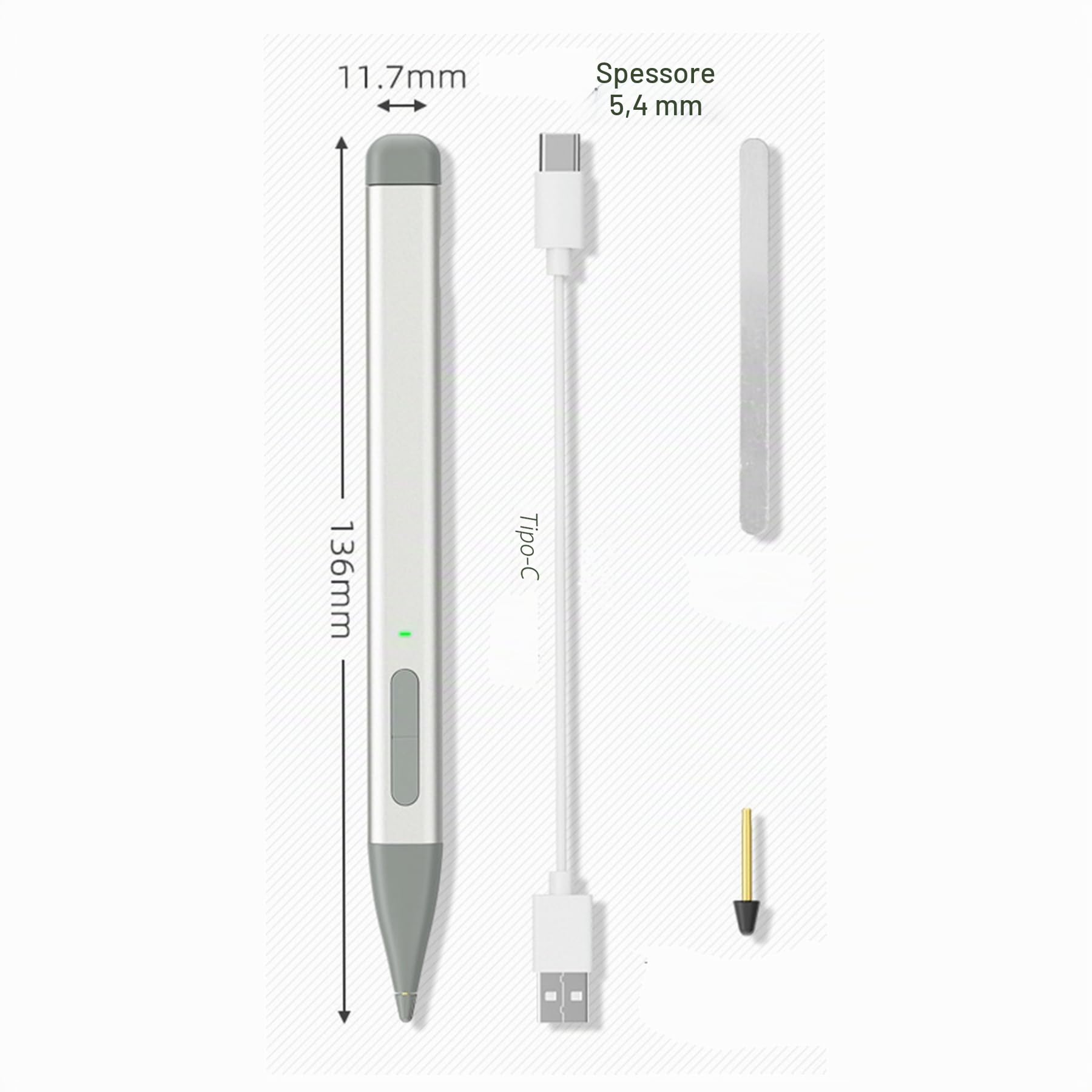 Stilo per Surface Slim Pen 2/1 per Surface Pro/Go/Laptop/Book/Hub, Nero | per Surface Pro 12/11/10/9/8/7/6/5/4/3/Pro X,per Surface Laptop Ultra/8/7/6/5/4/3/SE,Go 3/2,Book 3/2,Studio 2+,Penna,Stylus