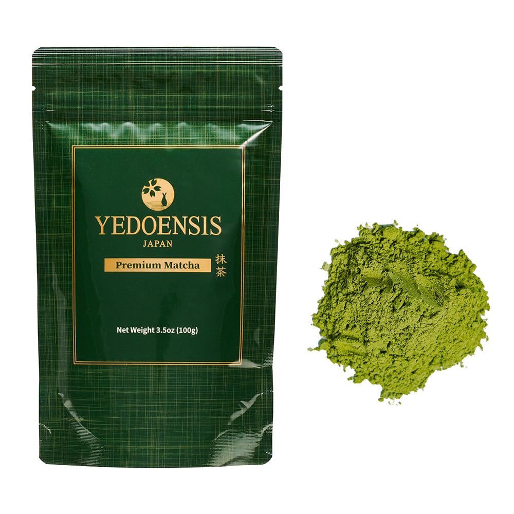 YEDOENSISPremium Matcha - Authentic Japanese Green Tea Matcha Powder, Vegan Gluten-Free (100g)