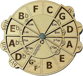 ziyuan Wooden Melody Tool Wooden Music Disc Circle of Fifths to Readily Find Chord Combinations