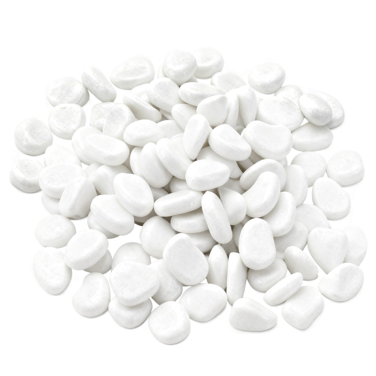 300 Pcs Glow in The Dark Pebbles, Fish Tank Stones, Garden Stones Powered by Light or Solar Energy, Pebbles for Plant Pots Fish Tank Outdoor Lawn Yard Pathway(White)