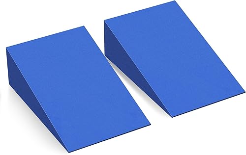 Tabla inclinada de cuña de espuma, 2 piezas de estiramiento de pantorrillas, cuñas para sentadillas para yoga, rehabilitación y estiramiento de