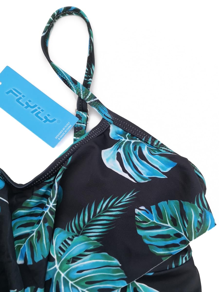 FLYILY Costume da Bagno a Due Pezzi Donna Canotta Stampata Pantaloncini da Donna Costume da Bagno Taglie Forti Tankini Sets