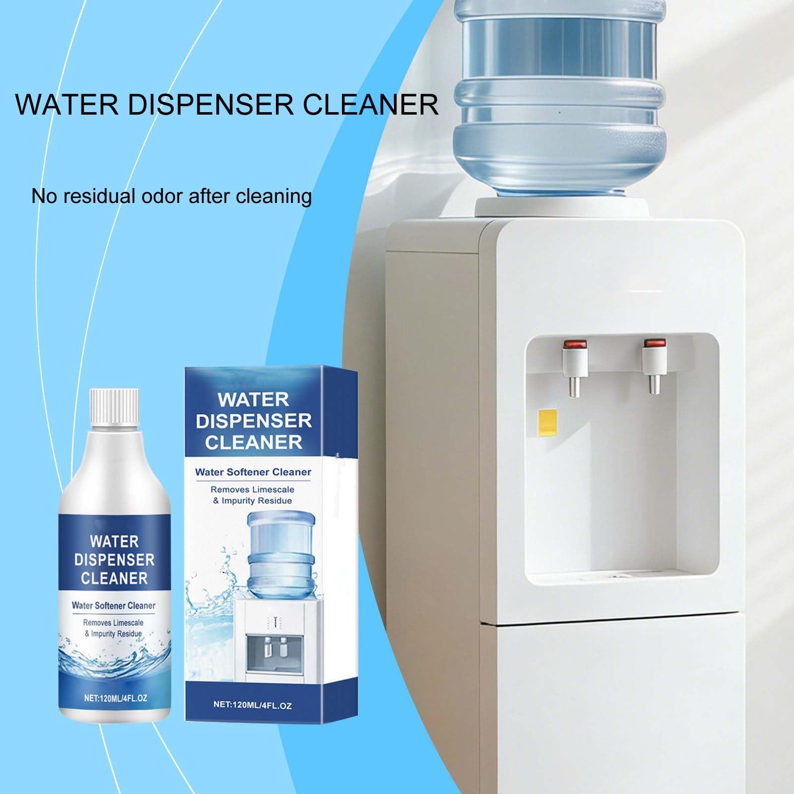 Dispensador de agua limpiador descalcificador, descalcificador multiusos para eliminar manchas de agua, enfriador de agua, eliminador de cal, limpiador de depósitos de agua dura y minerales, limpieza