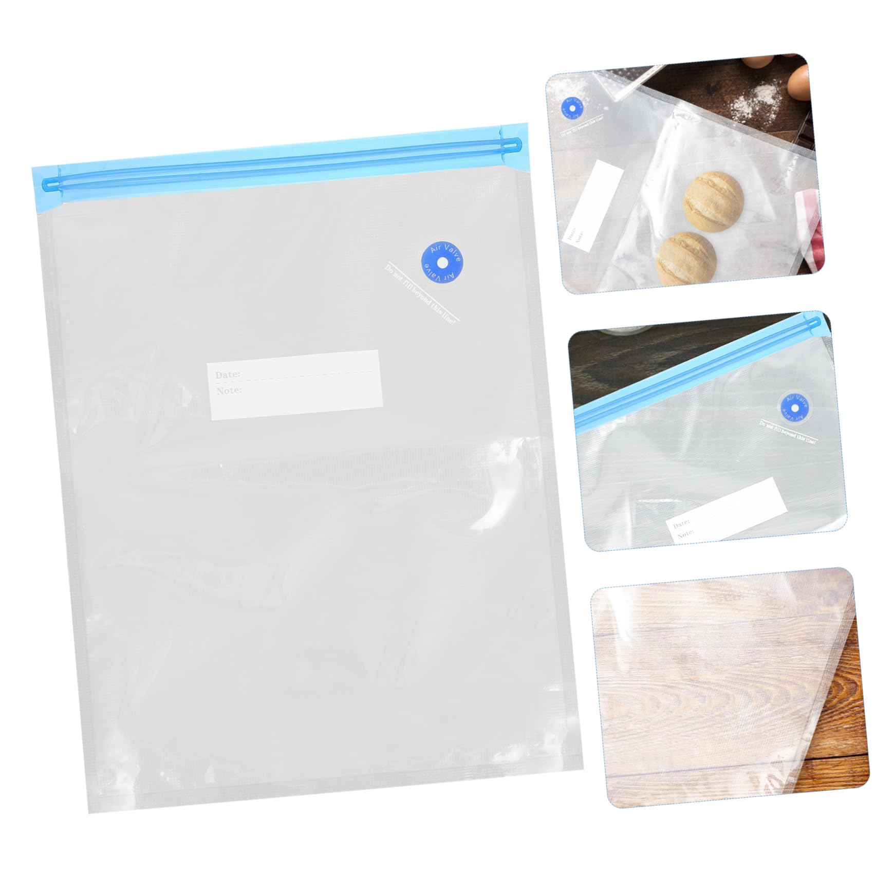 KICHOUSE Vacuum Food Sealer Bags Reusable Food Storage Bags for Meat Vegetables Fruits