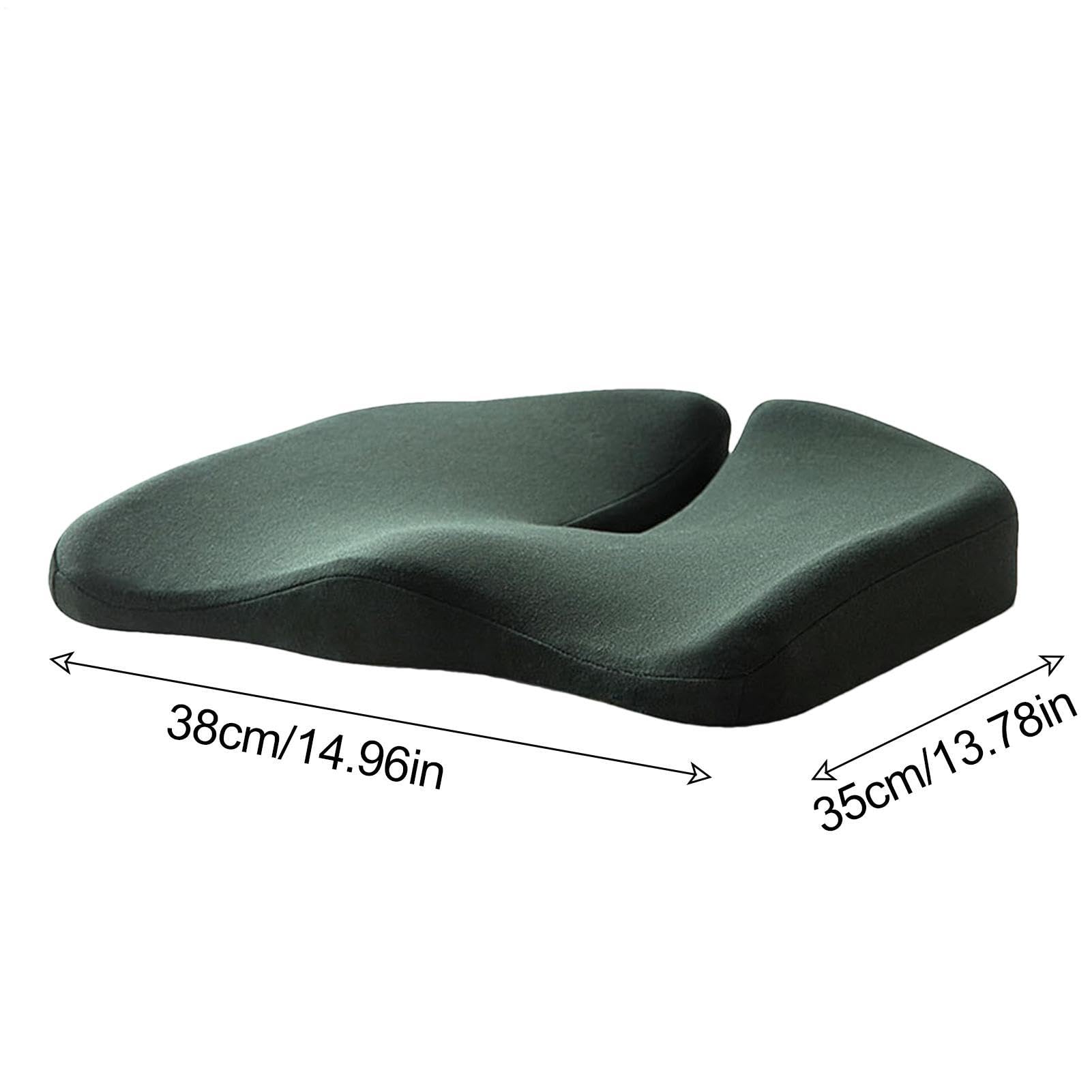 Cuscino in memory foam, cuscino spesso in memory foam, per alleviare il fastidio del coccige | Cuscino da seduta per sedie da ufficio, auto, scrivania del computer, ruote