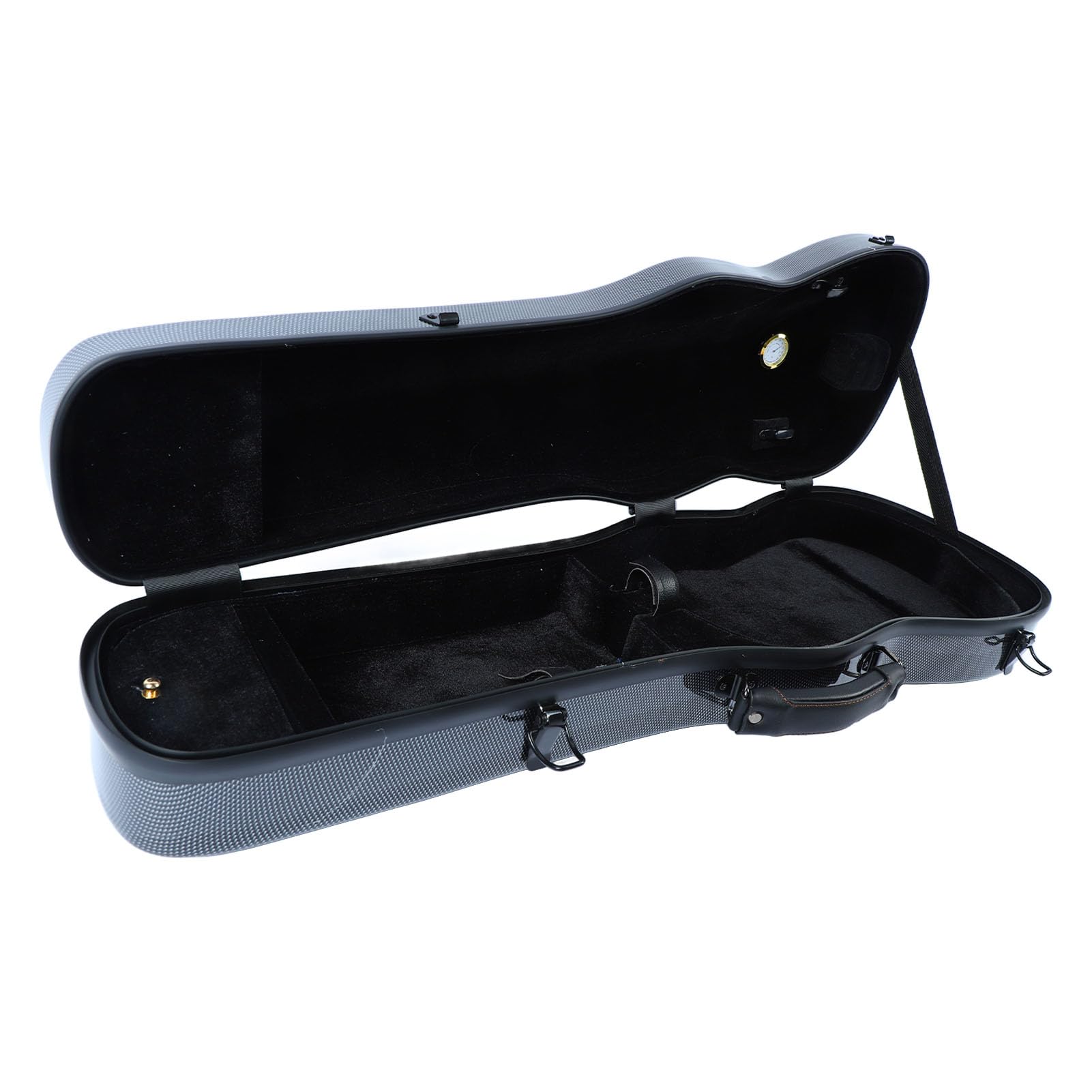 Scatola per Violino, Sostituzione Custodia Rigida Portatile Leggera in Fibra di Carbonio con Cinghie per Igrometro, Scatola per Violino in Fibra di Carbonio 4/4 a Grandezza