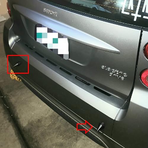 Miniatura 6 de Motipudy Cubierta protectora para parachoques delantero y trasero, parte de ajuste trasero anticolisión, paquete de 2 unidades de repuesto de