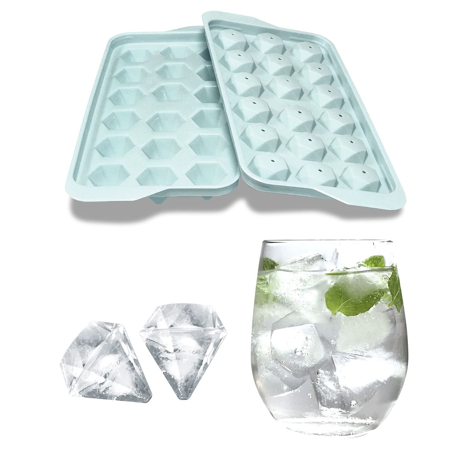 製氷皿 ダイヤ型 (ライトピンク) 製氷機 丸氷 角氷 PP製 高耐久性 Amazon | 製氷皿 [ ダイヤ型 (ライトピンク) ] 製氷機 丸氷 角氷 PP製