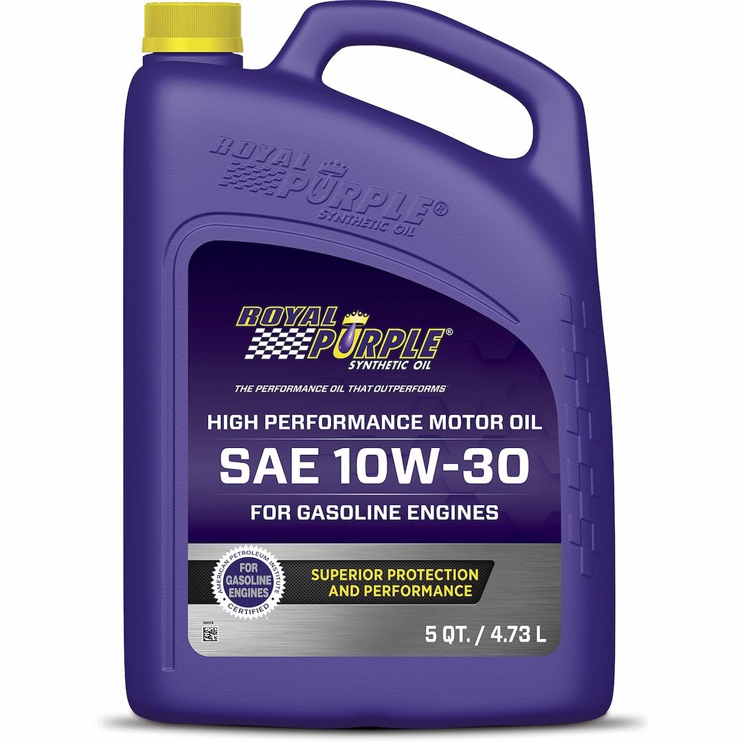 Royal Purple 51130 API-Licensed SAE 10W-30 High Performance Synthetic Motor Oil - 5 qt., Model:ROY51130