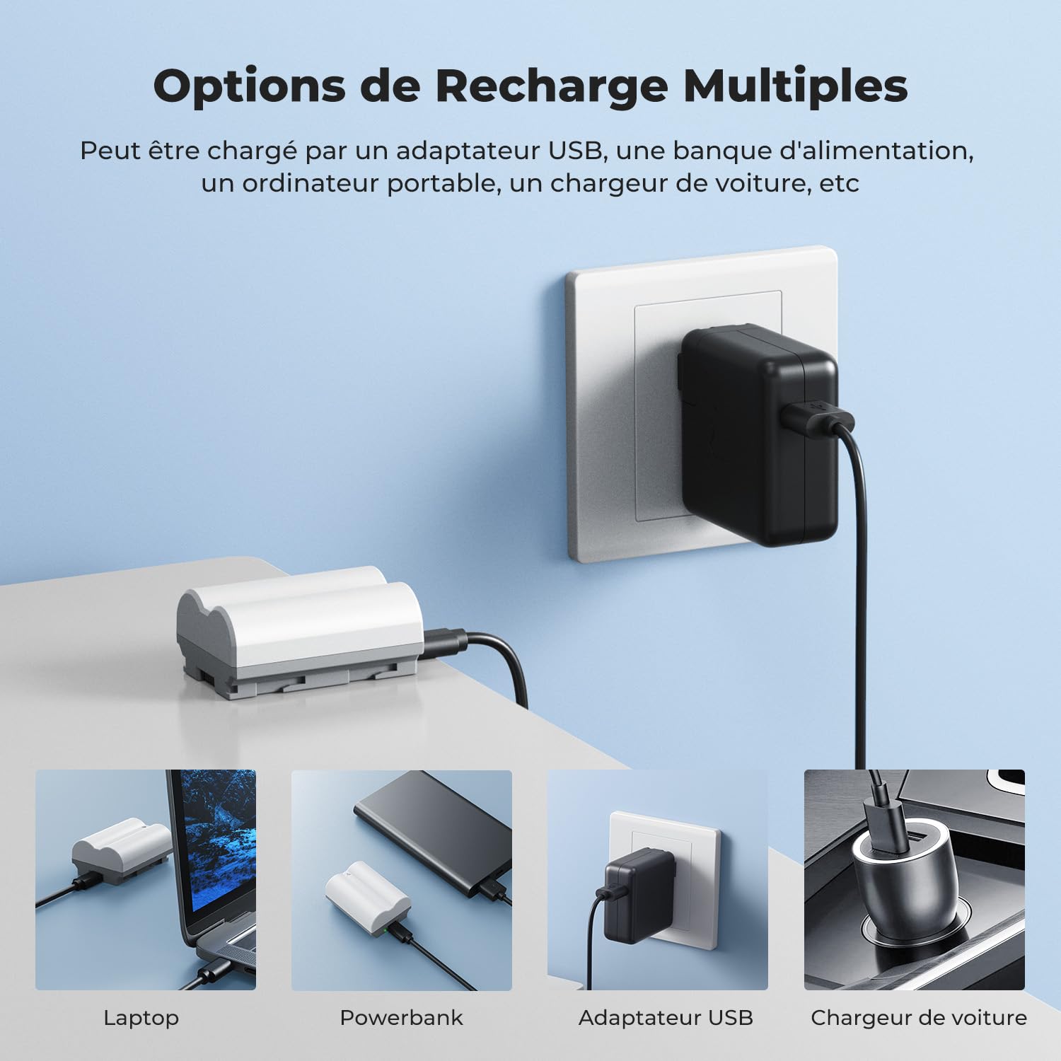 K&F CONCEPT NP-W235 Batterie avec Connecteur de Charge Directe de Type C Compatible avec Fujifilm X-T5, X-T4, GFX 100S, X-H2S, GFX 50S II, VG-XT4 (1 Batterie)