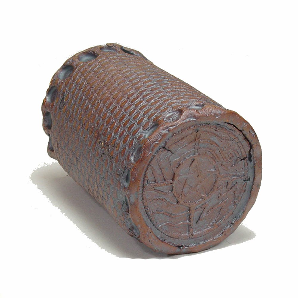 Pentacle Clay Pottery Ritual Rattle, Handmade Elementals Altar Shaker