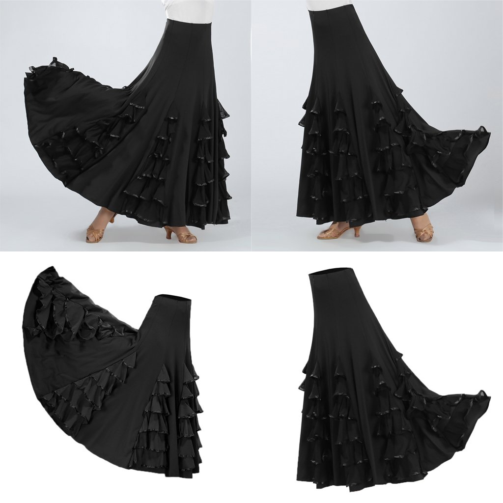 Sharplace Jupe Flamenco Ballroom Danse Robe Jupe Vêtement Déguisment Femme Fille