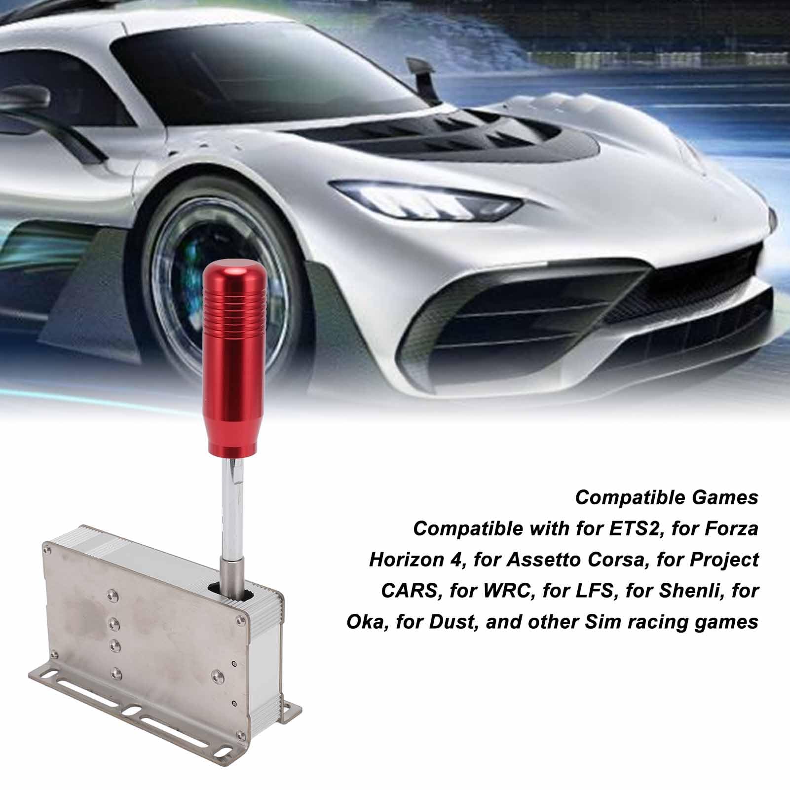USB Racing Game Shifter Responsive Sequential Shifter per per T300 PC Sim Appassionati di Giochi di Corse Plug and Play (BLUE) (rosso)