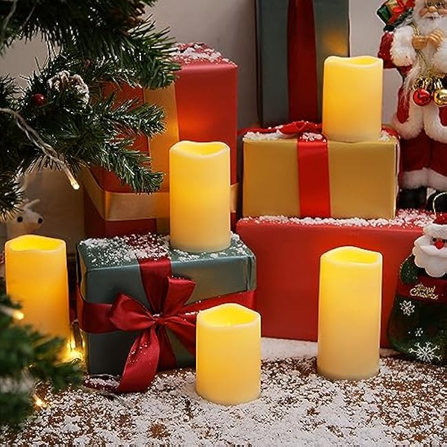 Homemory 1 Pack Flameless Candles, Electric Fake Candles