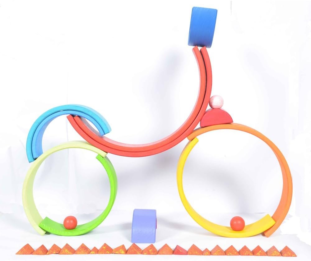 Buy Chitrani's Large 12-Piece Rainbow Stacker - Wooden Nesting