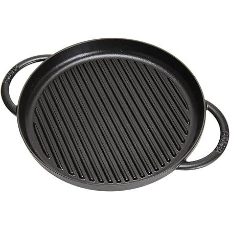 Amazon ストウブ Staub グリルパン 30cm ピュアグリル ブラック Grill Round 2 Handles Black ステーキ バーベキュー q 焼肉 鉄板 並行輸入品 グリルパン オンライン通販