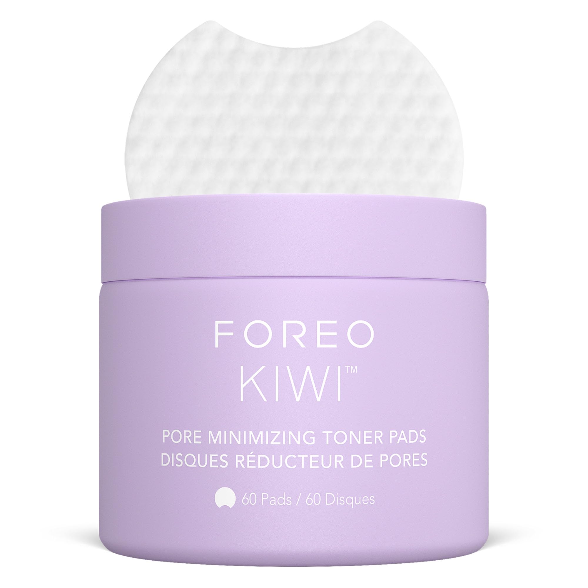 FOREO KIWI Porenverfeinernde Toner-Pads – Hamamelis & Cica, 60 Stk.