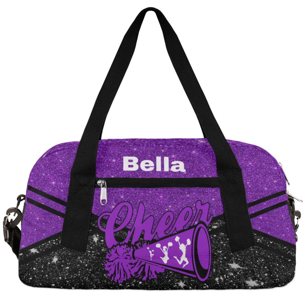 Personalized Dance Bag Cheer Bag for Girls, Personalized Custom Kids Duffle Bags, Customized Sports Gym Bag Weekender Overnight Bag Travel Duffel Bag