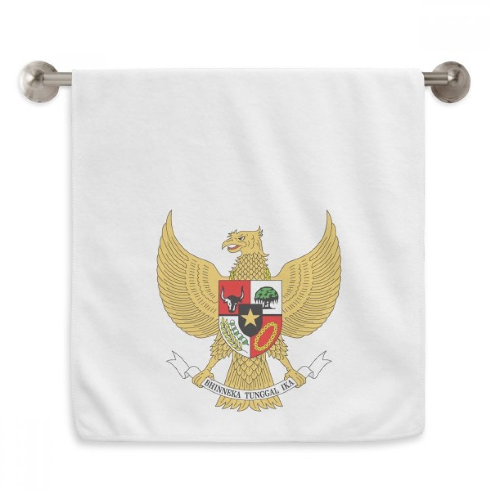 Serviette Indonésie 13x29 pouces moelleuse en coton blanc pour la toilette