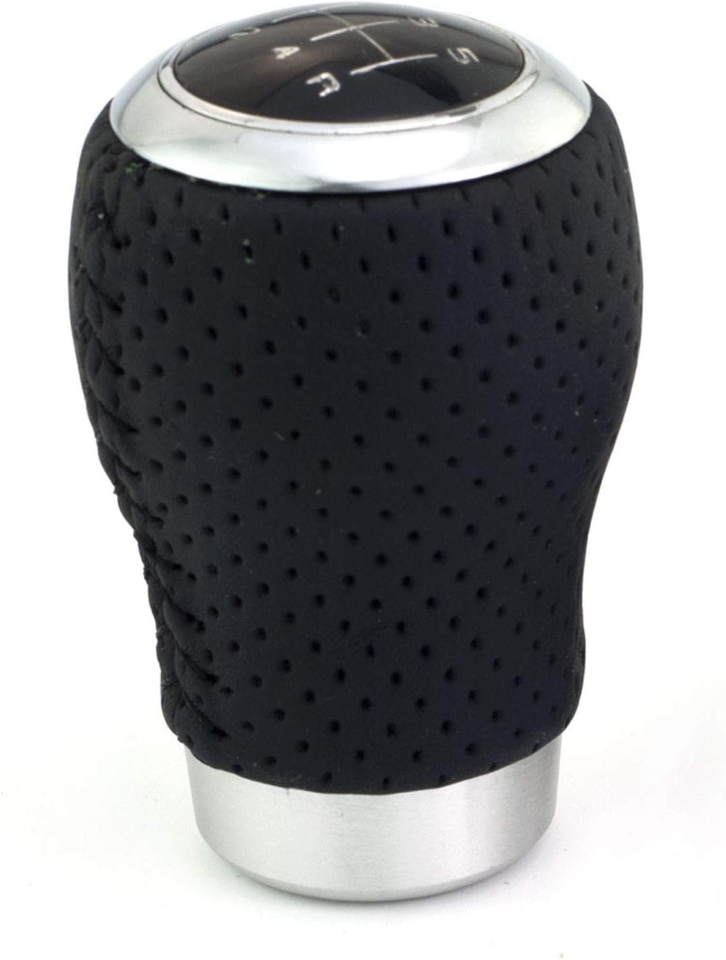 Thruifo 5 Speed Stick Shifter Handle, Leather Manual Car Gear Shift Knob Replacement Fit Most MT Transmissions