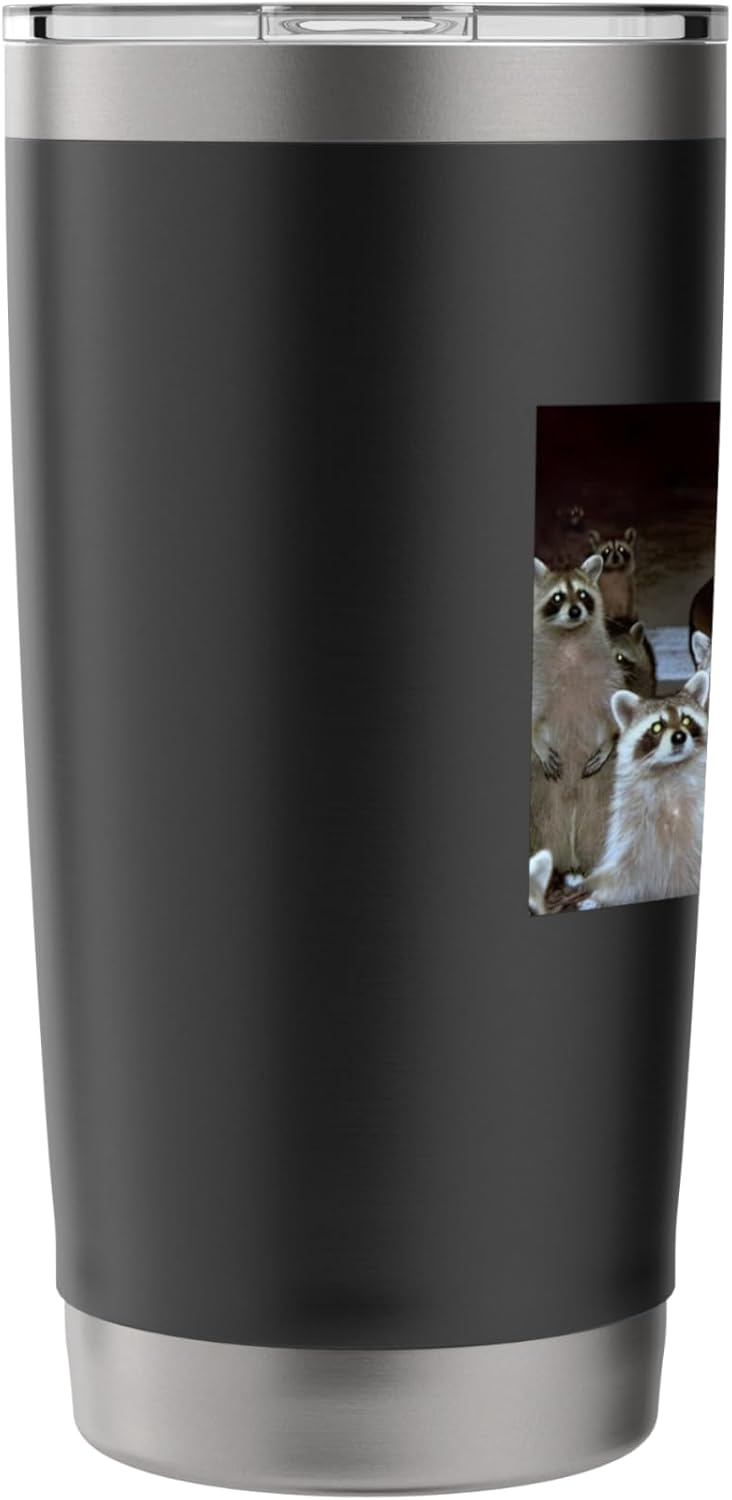 Funny Raccoon Gang Meme Stainless Steel Insulated Tumbler - Image 4