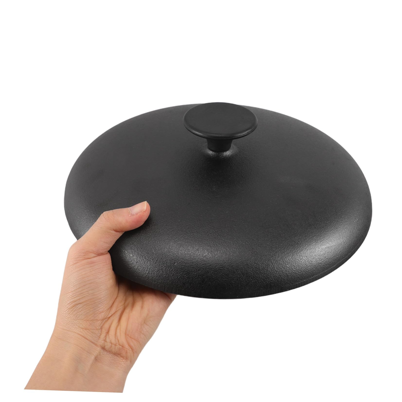 GALPADA Coperchio in Ghisa Copertura Multipurpose per Pentola da Cucina con Pomello Resistente, Facile da Pulire e Adatta per Casseruola e Forno in Ghisa Nero