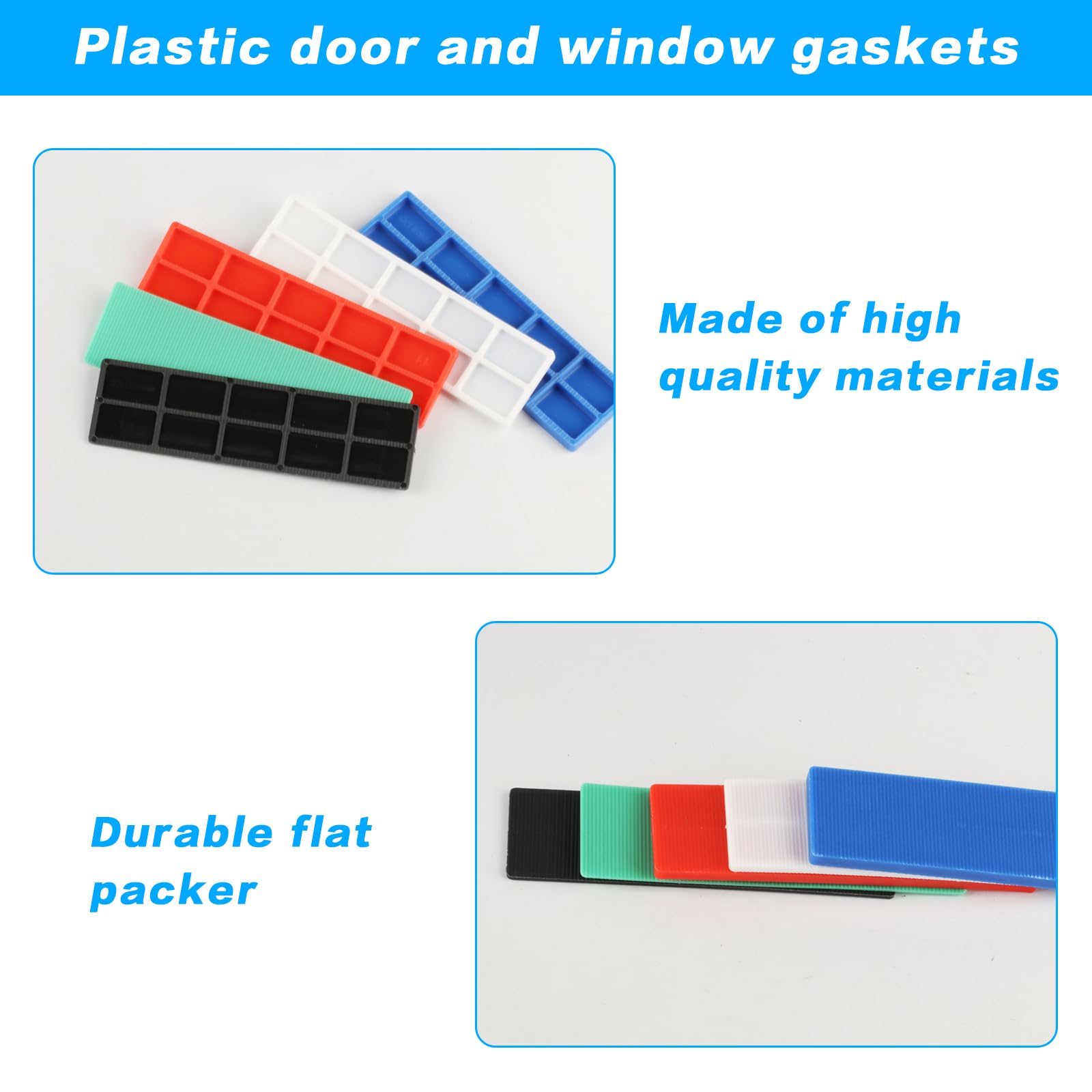 72 Pcs Plastic Packers and Shims, Flat Plastic Glazing Packers - Image 3