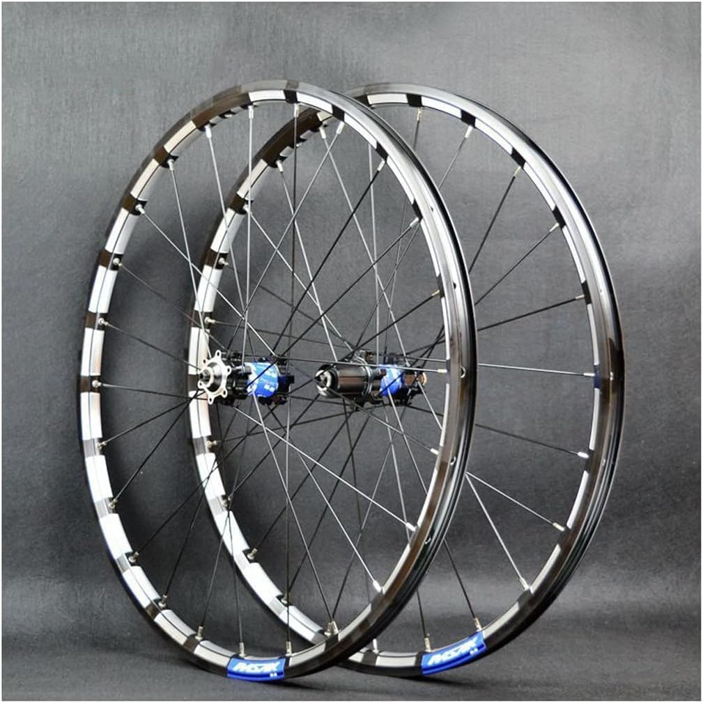 マウンテンバイクホイールセット 26/27.5/29インチ 二重壁アルミニウム合金 24穴 MTBリム クイックリリースホイール 7