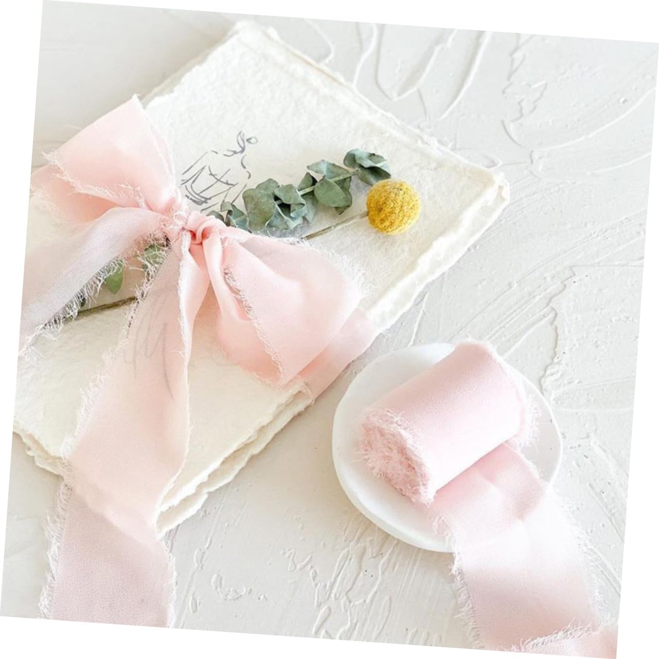 Tofficu 6rollen Dekorative Fransenbänder Vielseitige Strapazierfähige Und Hochzeitsbänder Aus Chiffon Für -dekorationen Blumensträuße Und Verpackungen