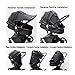PandaEar Universal Stroller Sun Shade Cover for Baby Bassinet | Blackout UV Protection Canopy with Mesh Window | Windproof Sun Shield for 0-6 Months