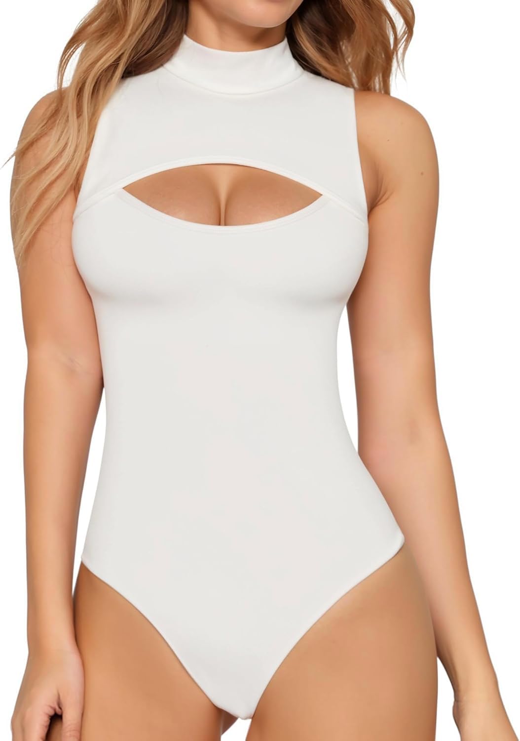 X-Night Women Sleeveless Turtle Neck Bodysuit Leotard – Comfortable Fit – Performance Wear - Dance Class Essential – Ballet Swimsuit Bodysuit-image-9
