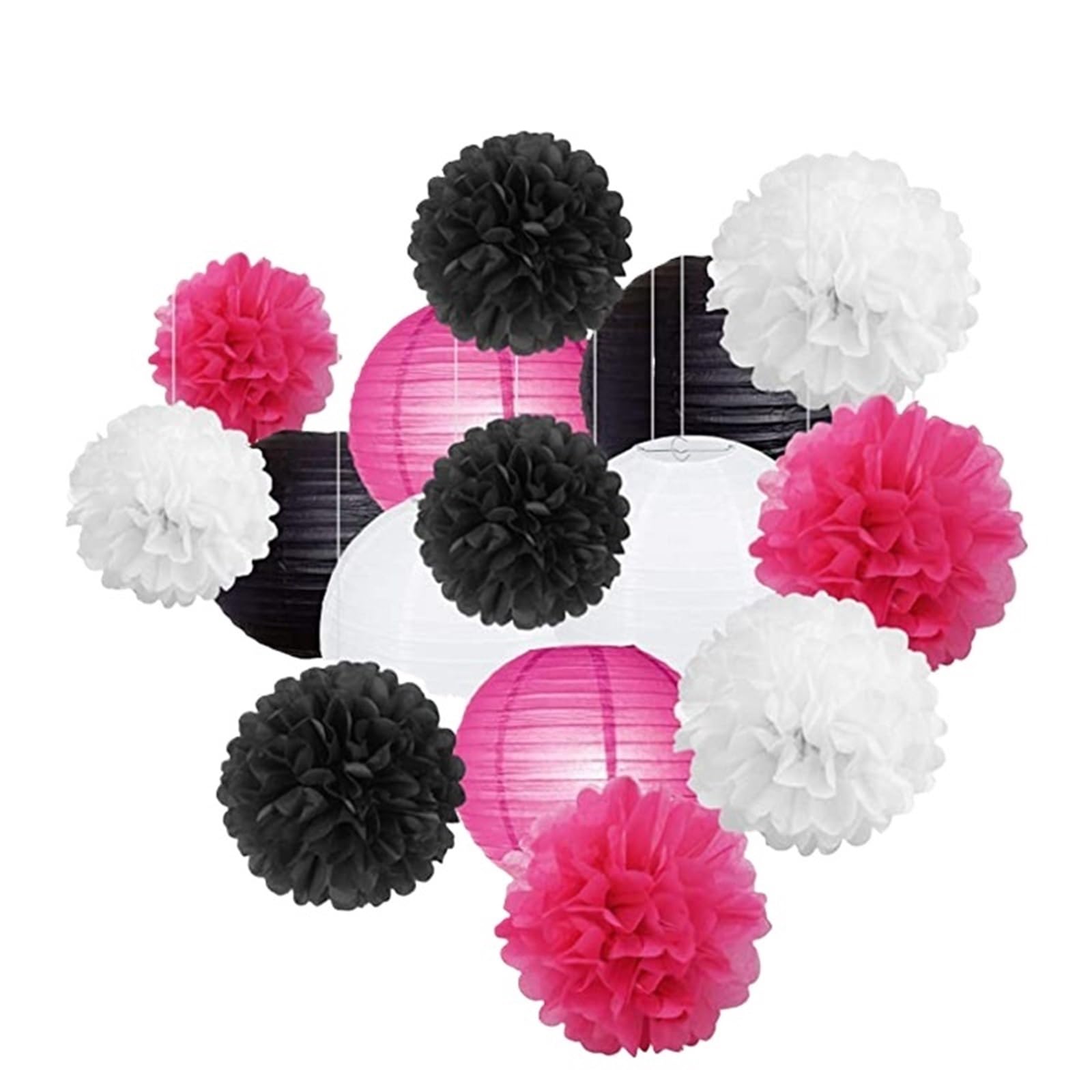 Paper Pompom Round Paper Ball Lantern Pom Poms