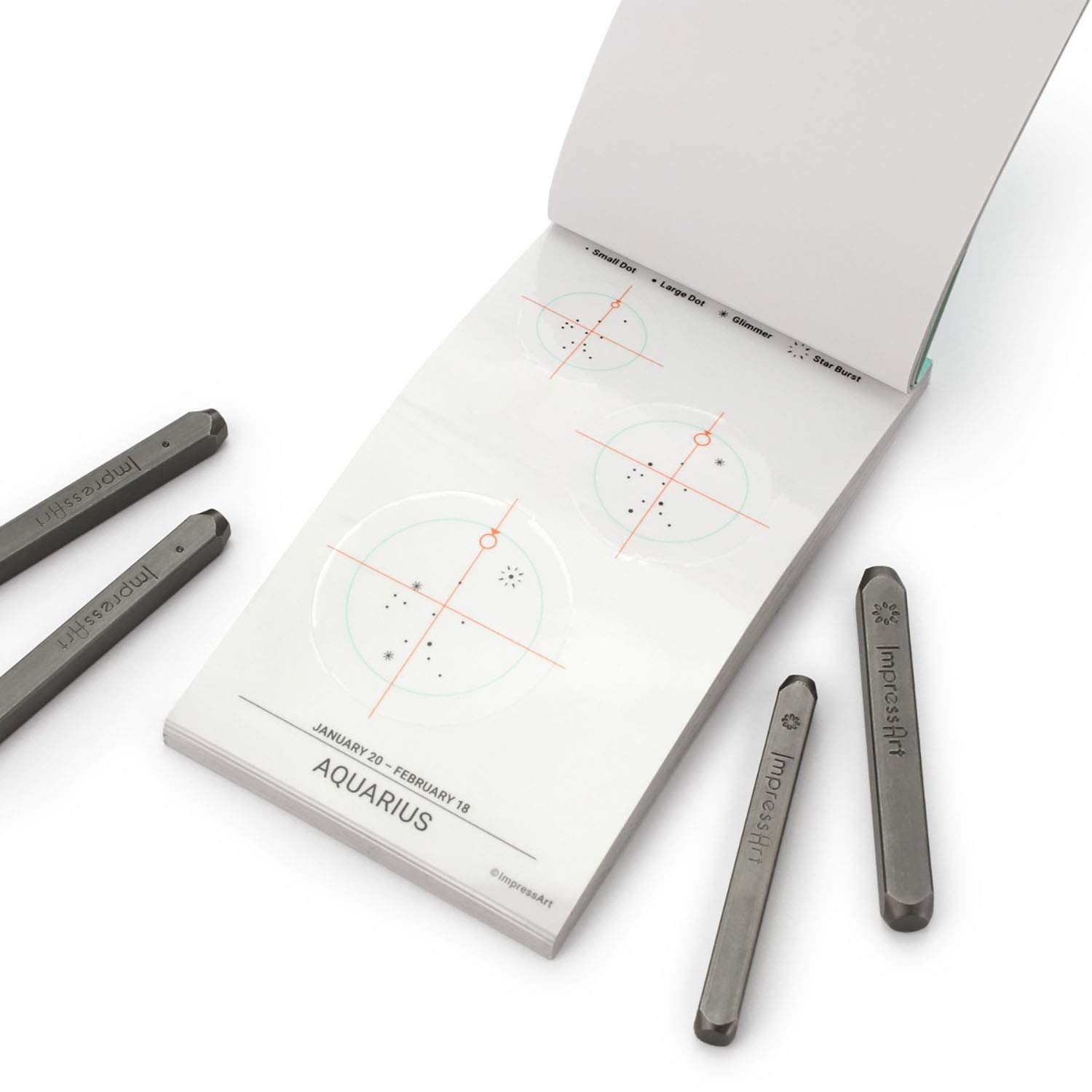ImpressArt Zodiac Constellation Kit - Includes Metal Stamps & Sticker Guides (Kit)