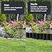 GARDENIX Rasenkante Kunststoff - 2.5m Beeteinfassung Holz, Holzpalisaden Beeteinfassung, Palisaden Beetumrandung, Beetbegrenzung Palisade Anthrazit, Palisade Holzoptik, 10 Module, UV-beständig